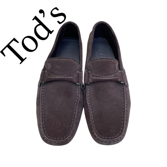 Men’s Tod’s Driver Brown Suede size 8 - Picture 1 of 9
